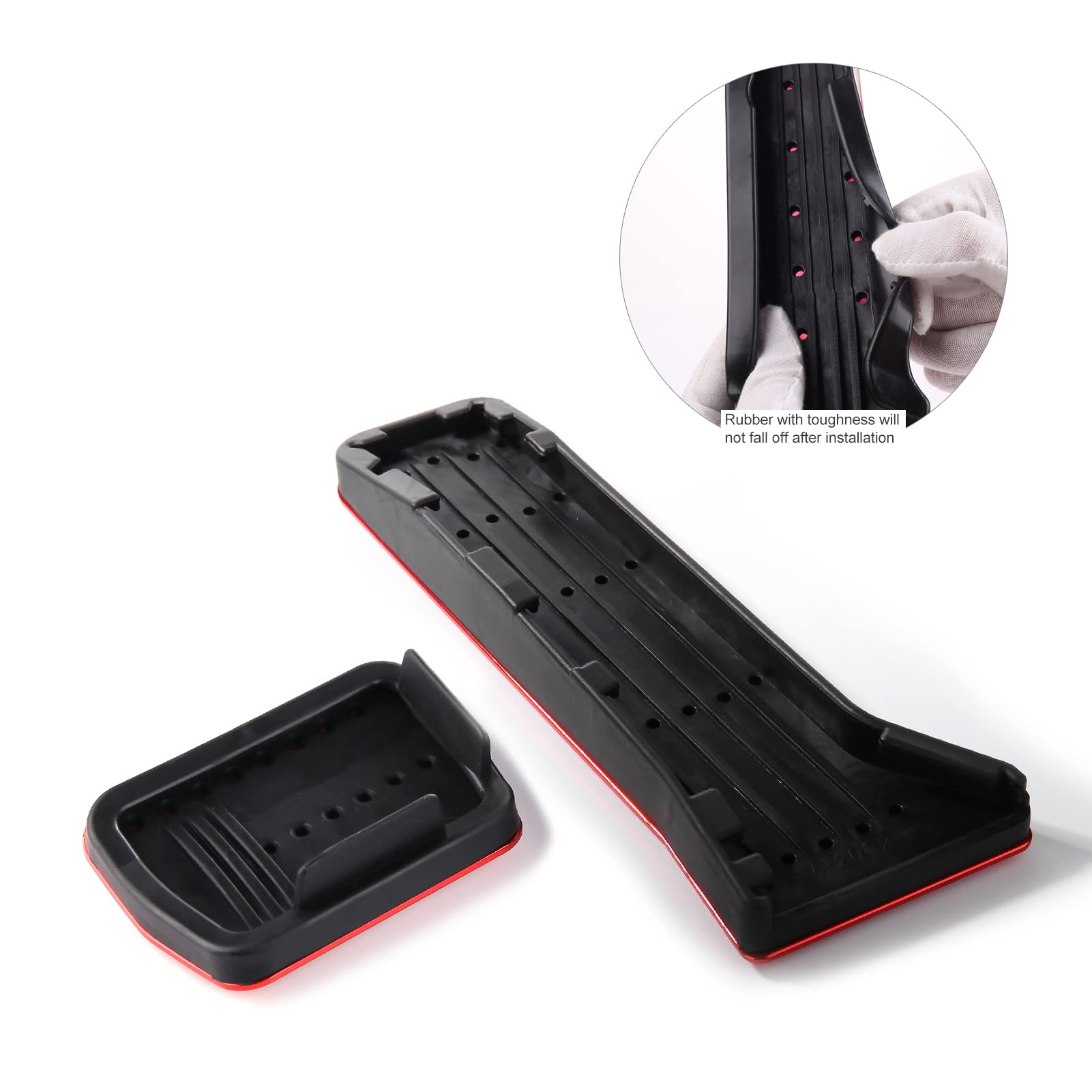 ANFOKAS Compatible with Mazda CX-5 CX-9 3 6 Accessories Anti-Slip Sporty Car Foot Pedal Covers Rest Brake Gas Accelerator Pedal Pads -Red