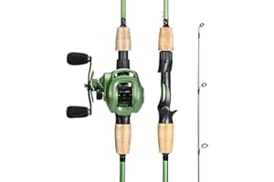 Sougayilang Fishing Rod Reel Combos, Graphite 2Pc Blanks Fishing Pole with Casting & Spinning Reel, Stainless Steel Guides