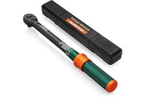 NADOKHI 3/8 Drive Torque Wrench, 10-100 Ft-lb, ±3% High Accuracy Click Torque Wrench with 72-Tooth Dual-Direction Head for Sp