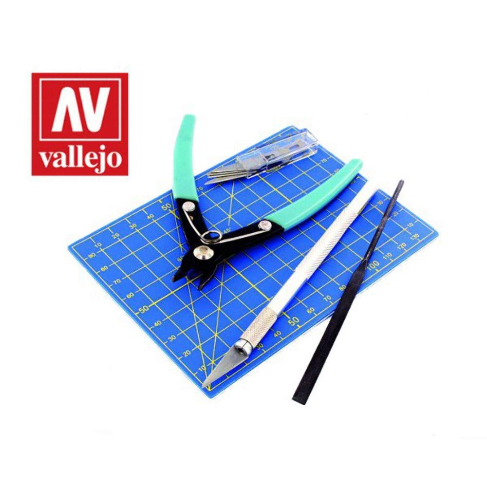 Vallejo AV Tools Plastic Modelling Tool Set 9pc