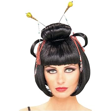 Asian Lady Oriental Wig! Geisha, Chinese, Japanese Fancy Dress ... Asian Lady Oriental Wig! Geisha, Chinese, Japanese Fancy Dress ...