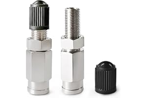 MILLISEC 2PCS 1/4 Inch Air Inflation Schrader Valve with Push to Connect for 1/4" OD Air Line Tubing for Air Suspension Spring Bags Fittings for Semi Truck Dot Approved