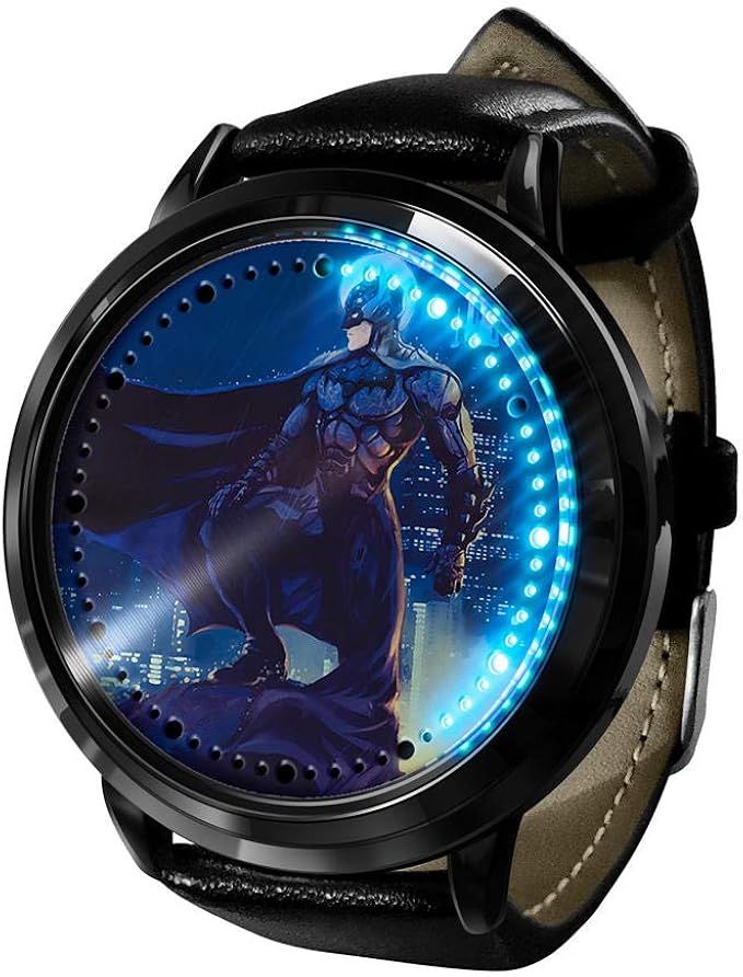 Batman Watch, Batman Boys 'Analoguhr mit LED Waterproof Quartz Digital