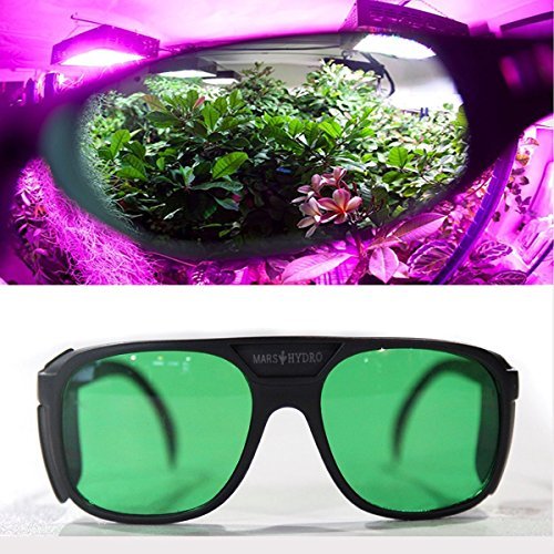 MarsHydro LED Grow Lights Safety Glasses for Indoor Gardens Greenhouses Hydroponics Protective Goggles Against UV IR Rays Protective Eyewear (MARS HYDRO Safety Glasses)