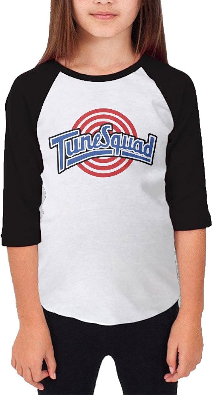 Tune Squad Logo Black Childs Pullover Raglan Shirts: Amazon.ca: Clothing & Accessories