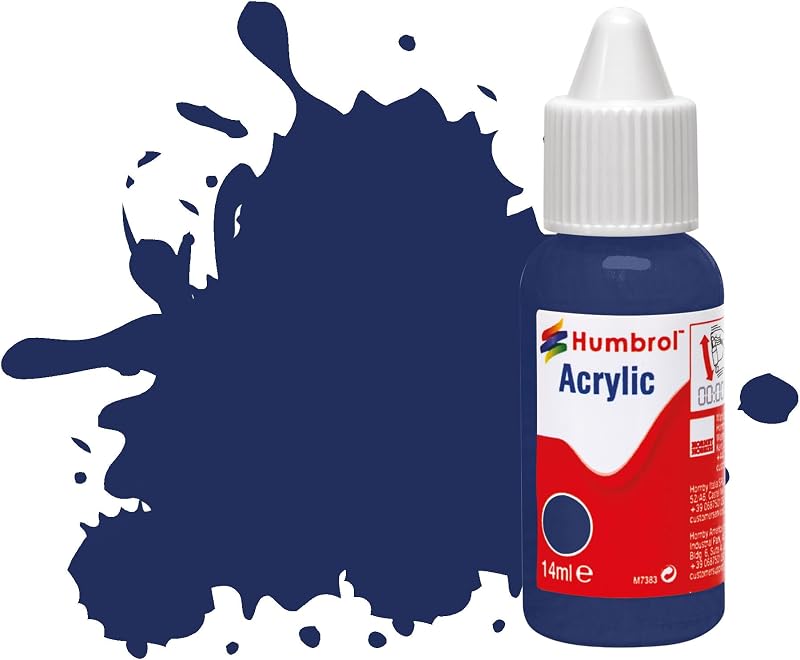 Humbrol Model Paint DB0015 No 15 Midnight Blue Gloss 14ml Acrylic