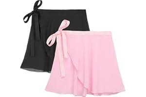 Zando Toddler Ballet Skirts for Girls, Wrap Ballet Skirt Women, Adult Chiffon Dance with Adjustable Waistband