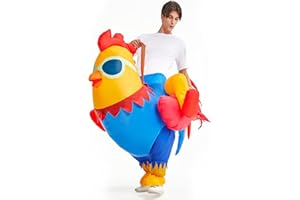 Thuodo Inflatable Chicken Costume for Adult Rooster Blow Up Costume Funny Halloween Cosplay for Men Women