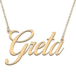 HUAN XUN Customized Custom Simple Any Name Necklace