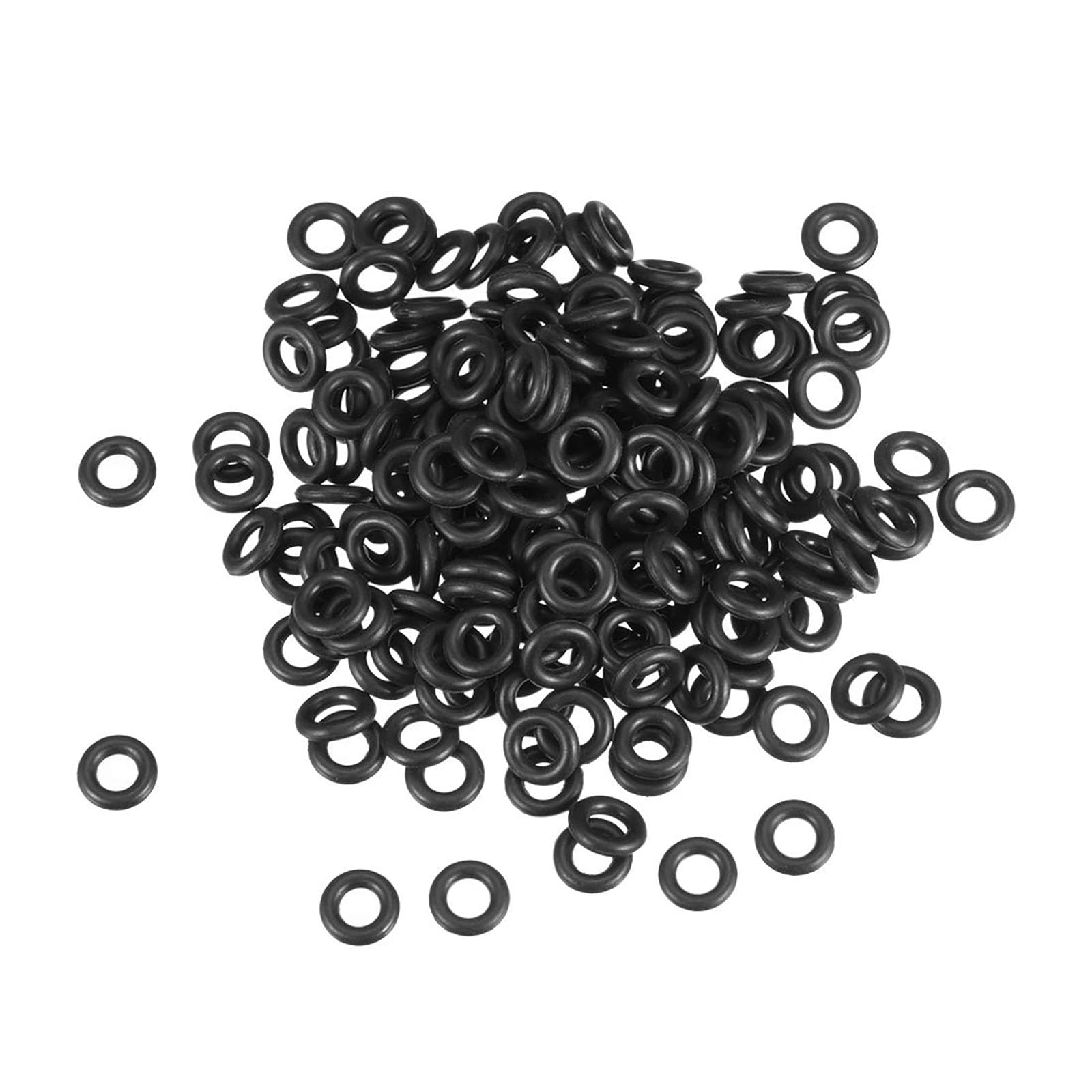 TA-VIGOR 200Pcs Nitrile Rubber O-Rings, 8mm OD 4mm ID 2mm Width Rubber Washers Spacer O-Rings Gasket kit, Metric Sealing Gasket for Hose, Faucet, Automotive, Plumbing
