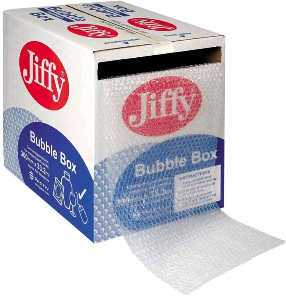 Jiffy Bubble Dispenser Box, 300mm Wide x 50m Long (Single Box)