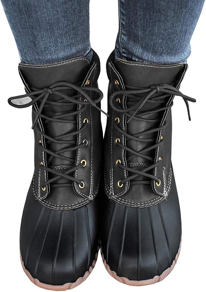 christina side lace up duck boot
