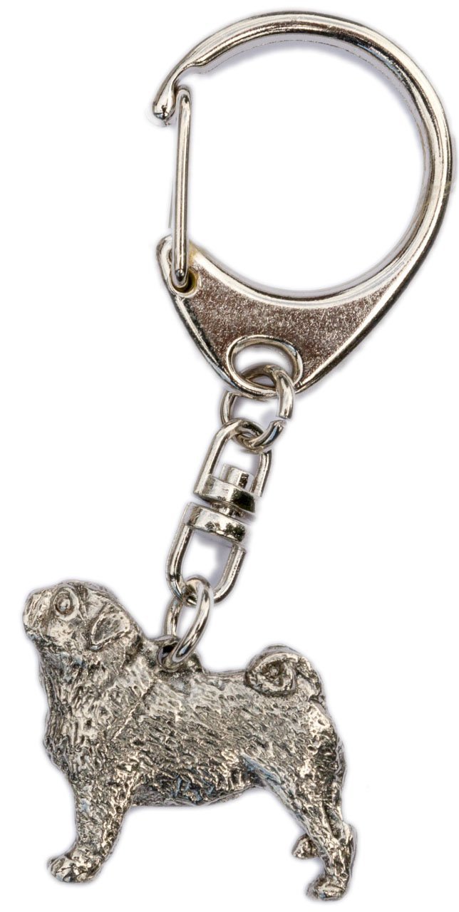 Pug Made in U.K Artistic Style Dog Key Ring Collection
