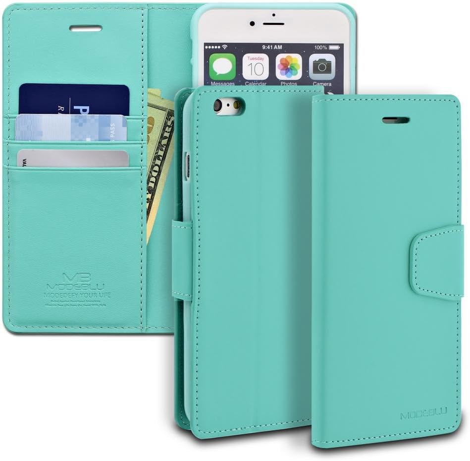 Amazon IPhone 6s Plus Case ModeBlu Classic Diary Series Mint
