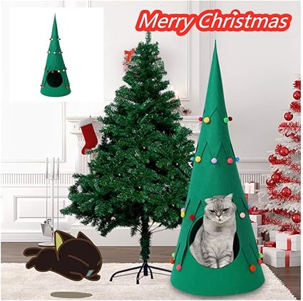 Regali Di Natale Per Gatti.Alikitten Casetta Gatto Cartone Gatto Letto Cani Cuscino Albero Di Xmas Bella Casetta Caldo Gatto Nido Animale Domestico Letto Regali Di Natale Per Cani Gatto 88x35 Cm Amazon It Prodotti Per Animali Domestici