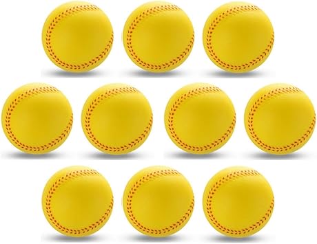 Amazon 野球 練習 ウレタン ボール 直径 約 7cm イエロー 10球 セット ぱんだショップ トレーニングボール