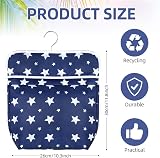 Vicloon Clothes Pegs Bag with Hook High Capacity 30x26cm Durable Canvas view 2
