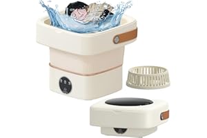 STOPSAD Portable Washing Machine, Foldable Mini Washer with 3 Modes, Compact Clothes Laundry Machine for Underwear, Baby Clothes, Apartments, Camping, Travel(White)