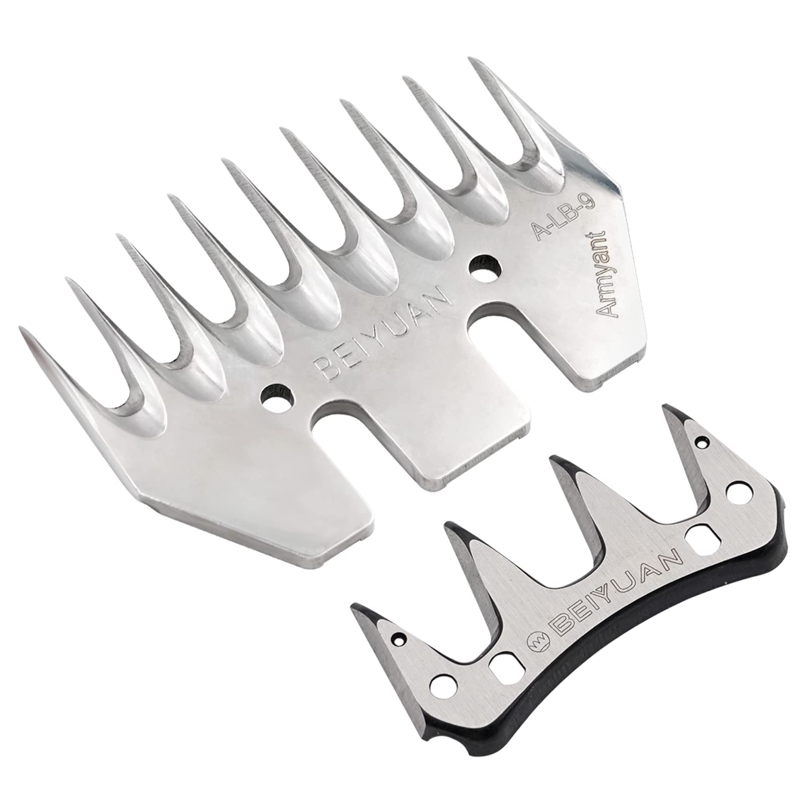 MUYIRTED Stainless Steel Sheep Shears Blades Comb Replacement Blades for Sheep Trimmer (9 Teeth Straight)