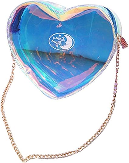 Transparent Shoulder Bags Novelty Cute Laser Love Shape Cross Body Bags Crystal Clutch Purse For Women Girls Amazon Co Uk Kitchen Home