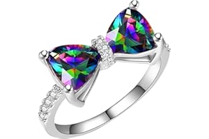 Fujiuia 925 Sterling Silver Heart Ring for Women, Heart Band Dainty Engagement Ring Promise Wedding Rings Jewelry