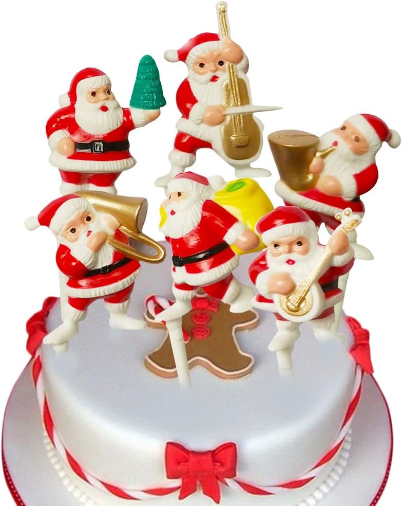 Cuisine Et Maison Figurines Pour Gateaux Betwin360 Tv Baibei12 Pieces Decoration De Pere Noel Deco Gateau Pour Decorations De Gateau De Fete De Noel