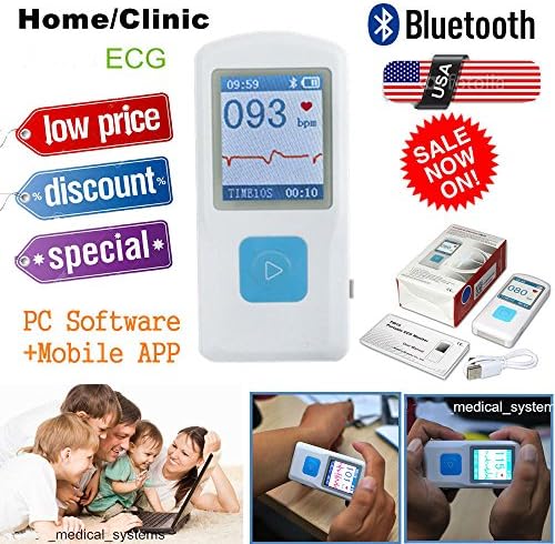 UINJOY Bluetooth USB Handheld EECG Machine EEKG Heart Rate Monitor ,Automatically start measurement store upload data download health conclusion