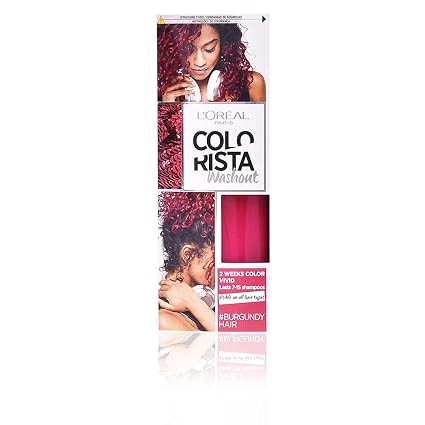 Loréal Paris Colorista Washout Vivid Colorazione Capelli Temporanea Per Capelli Bruni Borgogna Burgundy