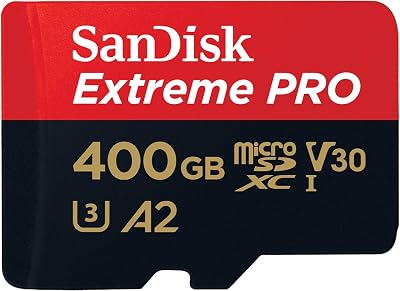 SanDisk 400GB Extreme PRO microSDXC Card + SD Adapter A2 U3 V30 200MB/s