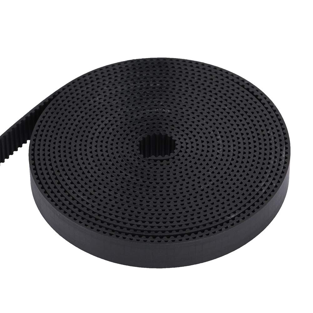 ASHATA 3D Printer Timing Belt,10mm Width 2GT Rubber Synchronous Timing Belt for 3D Printer,1M/ 2M/ 3M/ 5M/ 10M Toothed Belt GT2 3D Printer Timing Belt,Low Noise,High Wear Resistance (3m)