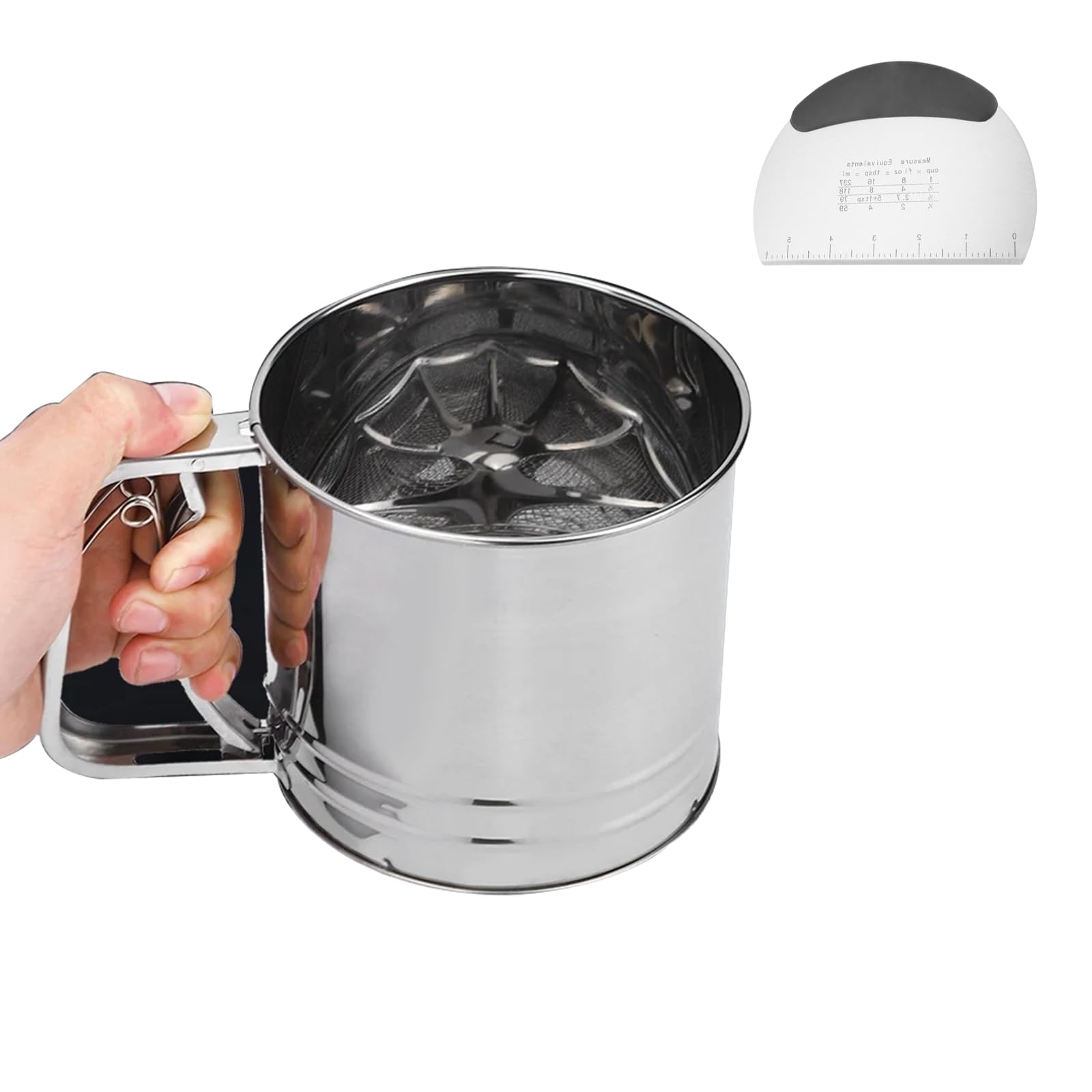 Photo 1 of Thuchopy 403 Flour Sifter Stainless Steel, 3Cup Flour Sifter for Baking