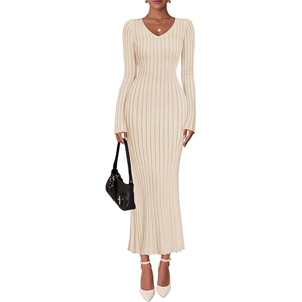 Fall Winter Fuzzy Fleece Dress Women's Ribbed Knit Sweater Dress - Midi  Length, Long Sleeve, Crew Neck, To Wear With Leggings (S-XXL) Women's  Sweater Dress