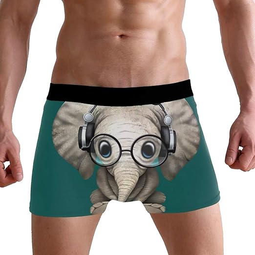 Buy Monaca Elephant Baby Wearing Glasses Men's Funny Underwear Soft
