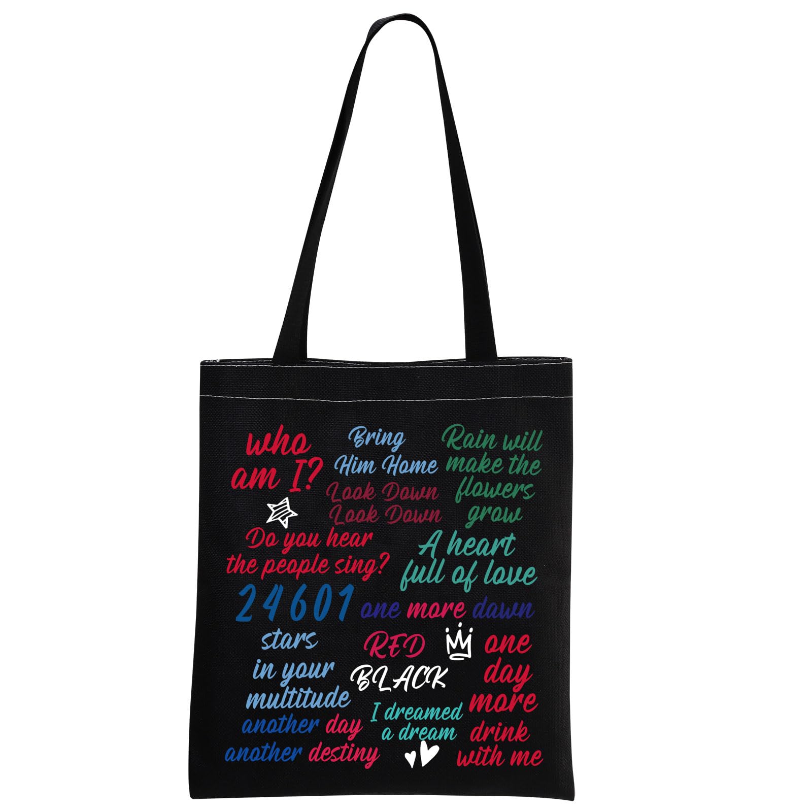 Les Mis-erables Tote Bag Les Mis-erables Musical Inspired Gift Les Mis-erables Musical Merch (Who am Black)