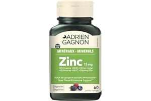 Adrien Gagnon - Zinc lozenge with Vitamin C 15 mg - 60 Capsules