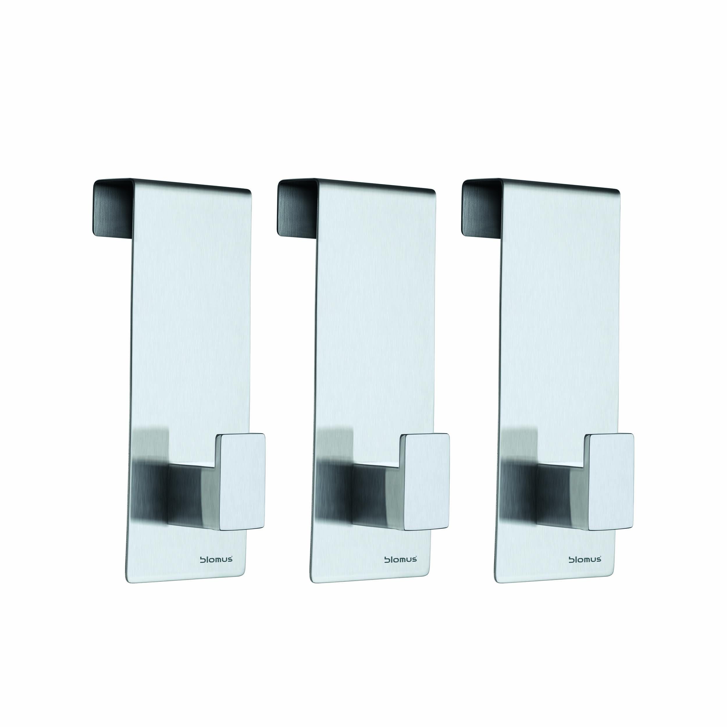 Blomus 65411 blomus Menoto Overdoor Hook Set, Stainless-Steel, Silver, 5 x 4.3 x 12.1 cm