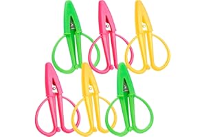 SEWACC 6 Pcs Mini Scissors Set with Covers, Stainless Steel Embroidery and Thread Cutting Scissors,