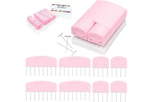 Knitting Blocking Pins, Blocking Combs, Knitting Blocker Kit with 20 Pcs Blockers Combs, 50 Pcs Knit T Pins, 1 Pcs Tape Measu