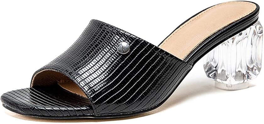 leather chunky sandals