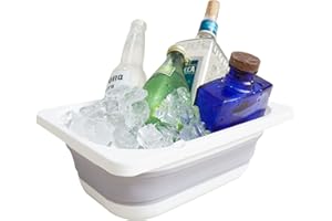 Beright Collapsible Storage Bin, Wash Basin Folding Dish Tub Sink, Space Saving for Dishing, Fruit, and Camping, Hiking and Home, 1 Pack, Grey, Small