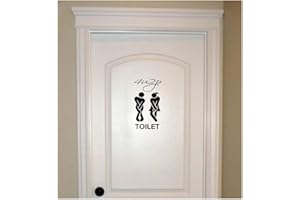 BERRYZILLA Man Woman Toilet 4u2p Bathroom Washroom WC Decal Restroom Decor Art Wall Home Kids Room Living Office Decoration Stickers