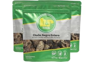 B&R Foods™ Chuño Negro Entero/Black Chuño Whole Dry Potato – Whole Dehydrated Andean Potato | Authentic Bolivian Flavor | Gluten-Free, Vegan, Non-GMO, 10 oz. (283 g.) Doy Pack (Pack of 3)