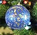 Festive Season Blue Swirl Shatterproof Christmas Ball Ornaments, Tree Decorations (Set of 6, 80mm)