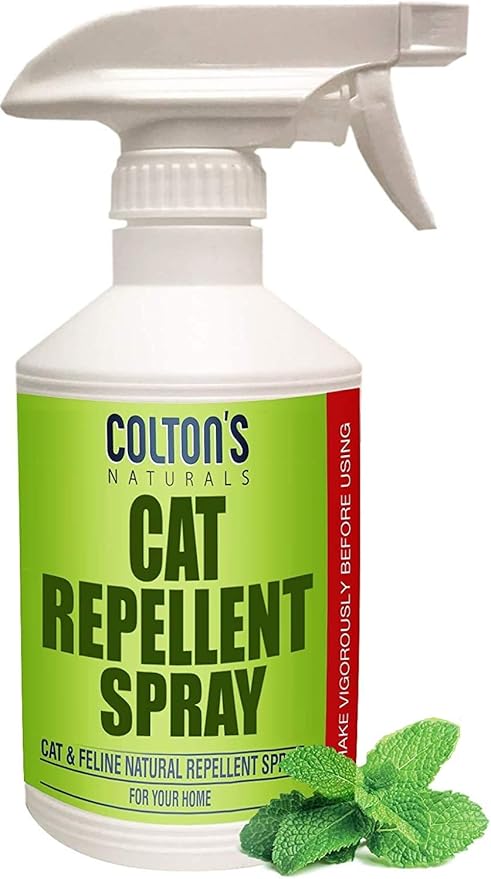 Image showcasing Cat Repellent Outdoor Spray Indoor 32 OZ 100% Organic & Natural Yard ...