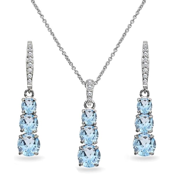 Sterling Silver Infinity Journey Jewelry Set For Women - Synthetic Ruby Birthstone Necklace & Dangle Earrings, Gift Ready - View #9