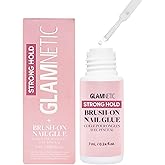 Glamnetic Super Strong Brush On Nail Glue | Brush Tip Applicator, Mess Free, Travel Friendly, Vegan | Durable & Long-Lasting 