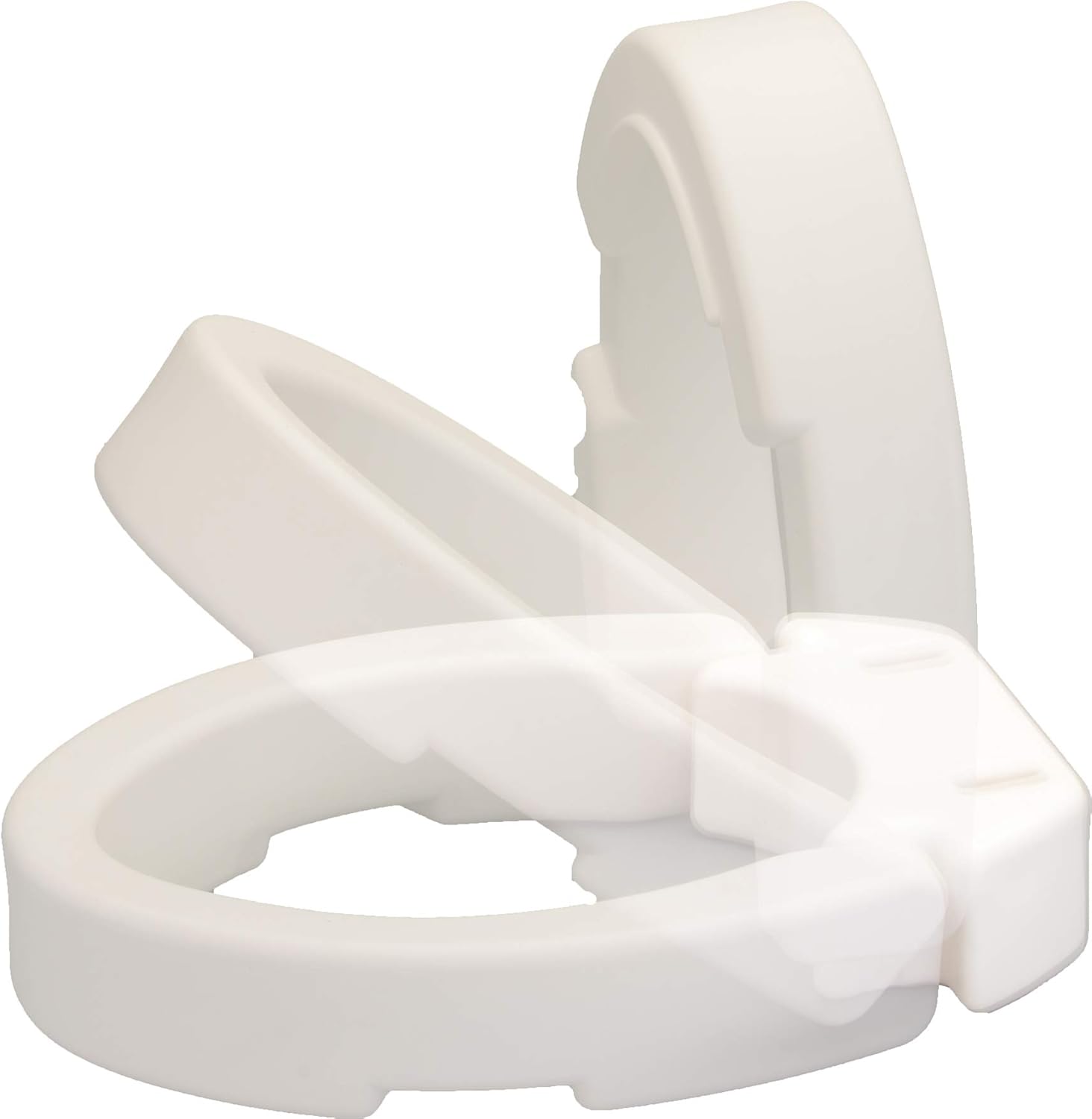 NOVA Hinged Toilet Seat Riser, Lift Up and Down Raised Toilet Seat (For Under Seat), For Elongated Seat: Health & Personal Care