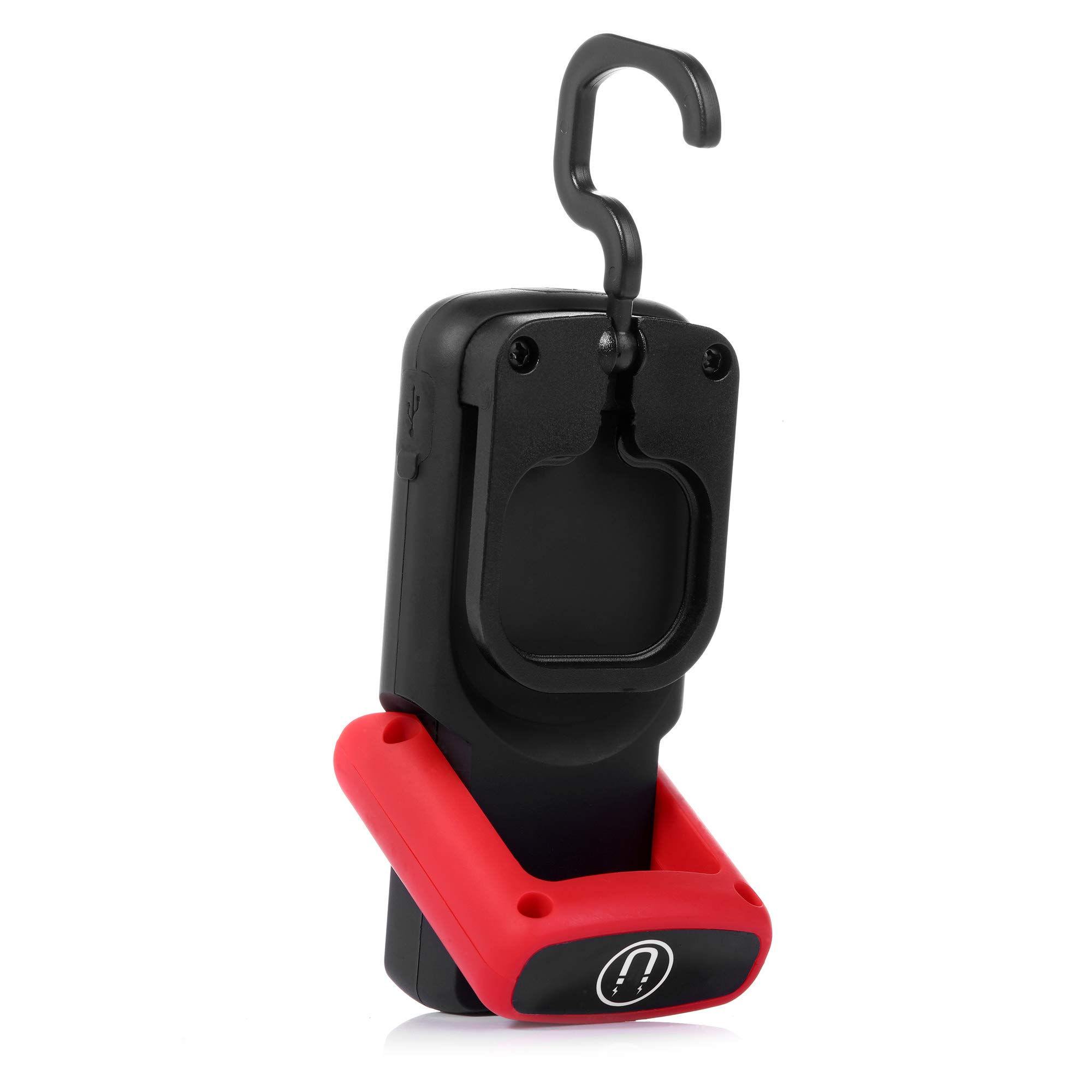 Aiprov Rechargeable LED Work Light,200 Lumens Magnetic Base And 360°Hanging Hook COB Flashlight, Waterproof Flood Light,SOS Red Warning Lights For Car Repairing,Outdoor Camping Fishing Hiking and Emergency