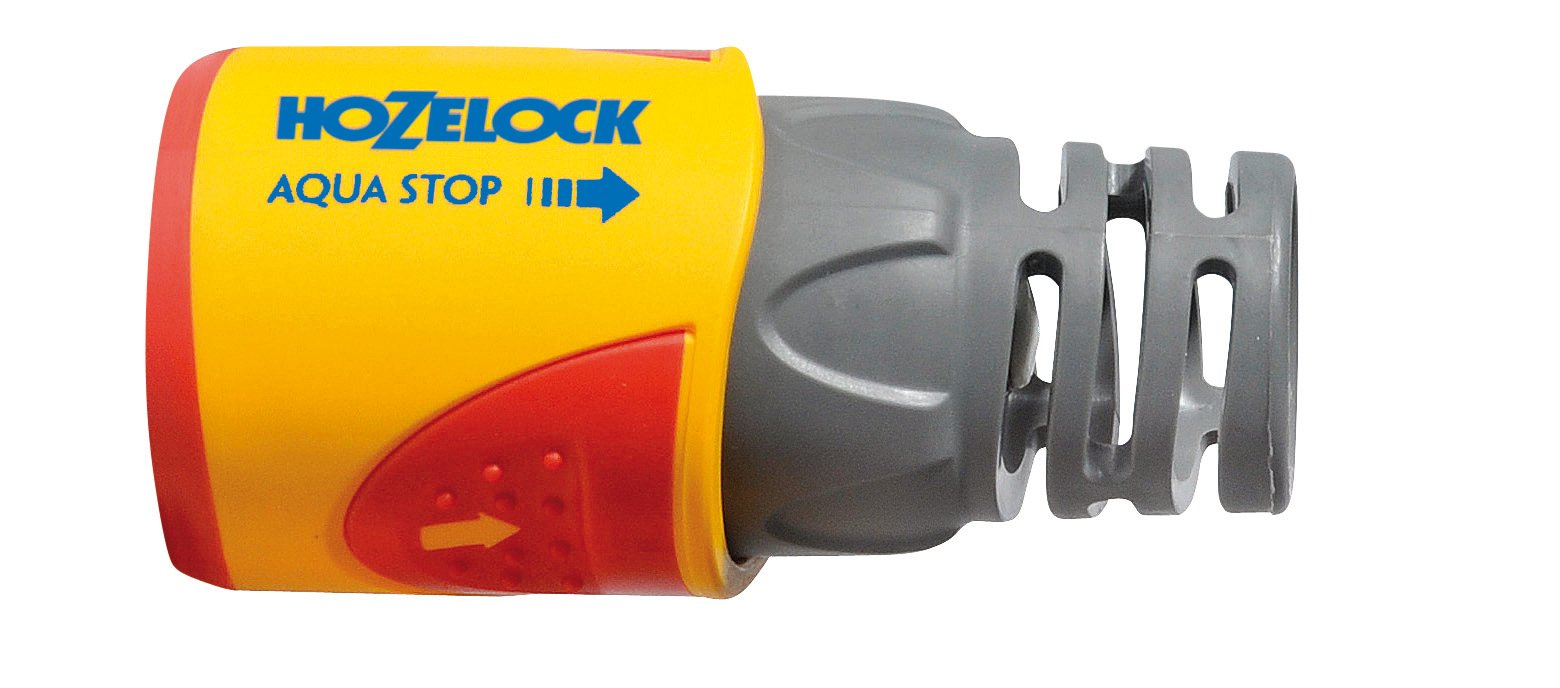 HOZELOCK - Aquastop Hose Connector Plus ø 12.5mm - 15mm (1/2"- 5/8") Soft Touch: Aquastop, Watertight, Non-slip, Flexible, Long Tip Prevents Twisting, Swelling and Leaks [2055P0000]