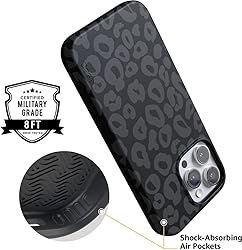 Casely Black Leopard iPhone 16 Pro Max Case Bold